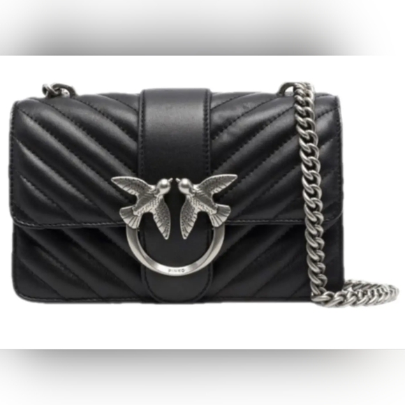 Pinko LEATHER SHOULDER BAG LOVE MINI ICON